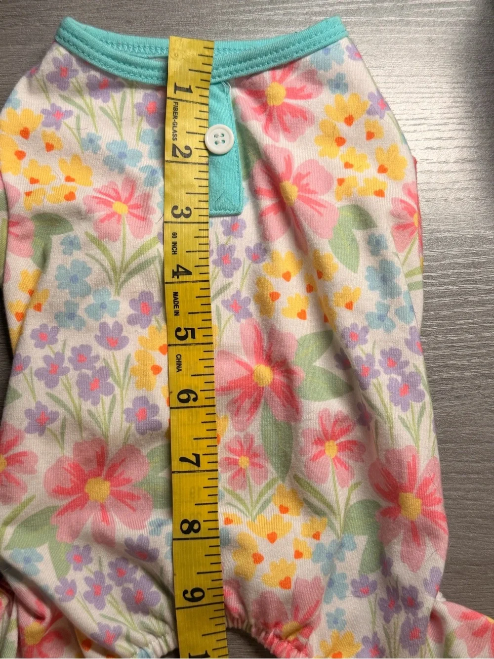 NWOT Floral Cotton Dog Pajamas - Pastel Floral Print